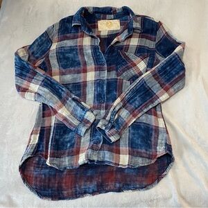 Bella Dahl women’s plaid  cotton shirt